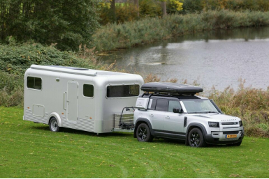 Aluminum Camper Keeps Adventurers Warm