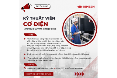 Tuyển dụng Kỹ thuật viên Cơ điện