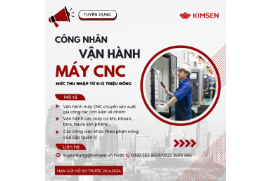 Tuyển dụng Công nhân vận hành máy CNC