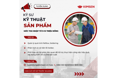 Tuyển dụng Kỹ sư Kỹ thuật sản phẩm