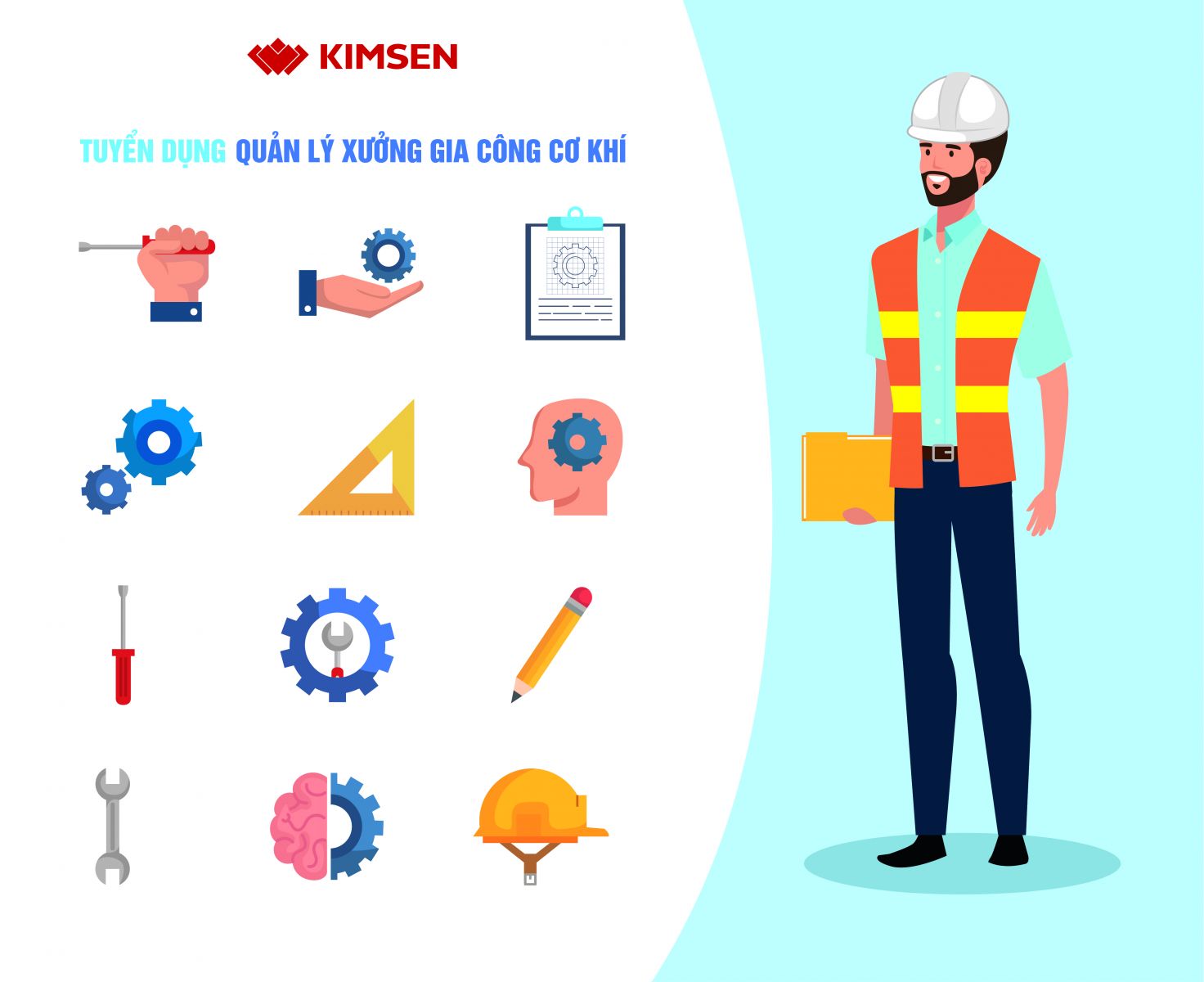 KIMSEN - Tuyển dụng Quản lý xưởng Gia công Cơ khí