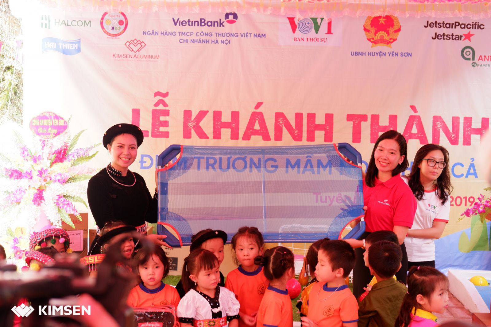 KIMSEN - Joining hands for the community - Opening Ceremony of Thon Ca School, Tuyen Quang Provice