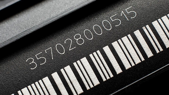 Laser application in barcode engraving