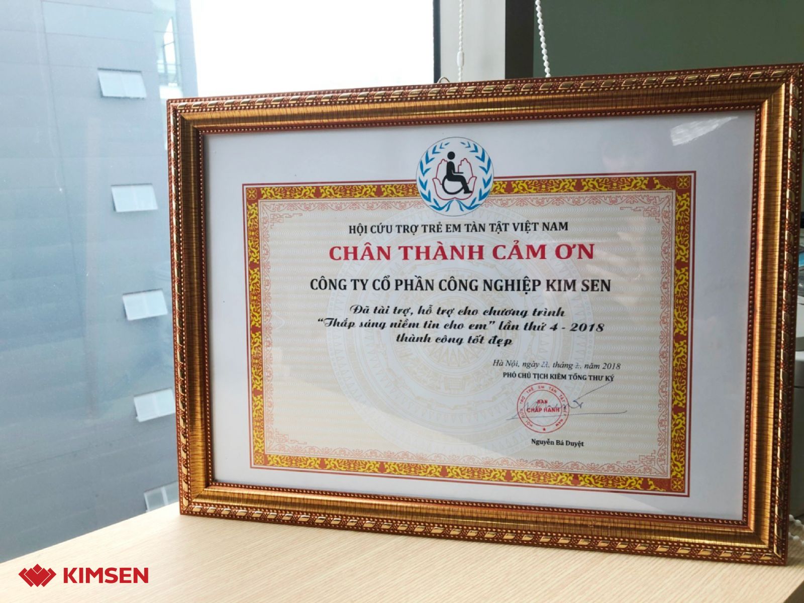 KIMSEN đồng hành & đóng góp vào những hoạt động của Hội Cứu trợ trẻ em tàn tật Việt Nam